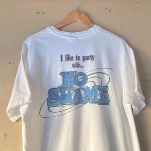 Vintage 90s No Shame Party College Tee Large